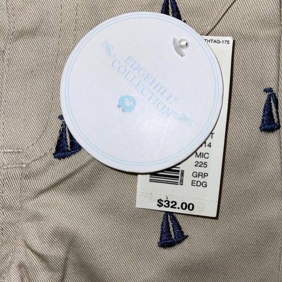 🆕Edgehill Collection Baby Beige Sailboat Shorts size 3M - Picture 3 of 3